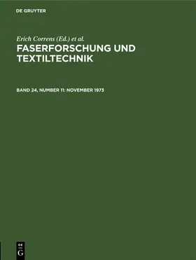 Correns / Böhringer / Frenzel |  November 1973 | Buch |  Sack Fachmedien