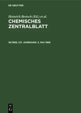 Bertsch / Pflücke / Klemm |  2. Mai 1956 | Buch |  Sack Fachmedien