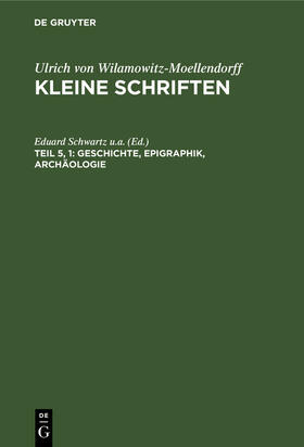 Schwartz u.a. |  Geschichte, Epigraphik, Archäologie | Buch |  Sack Fachmedien