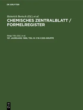 Weiske / Völz |  1966, Teil III: C16¿C255-Gruppe | Buch |  Sack Fachmedien