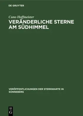 Hoffmeister |  Veränderliche Sterne am Südhimmel | Buch |  Sack Fachmedien