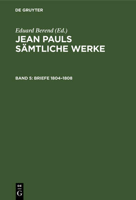 Berend |  Briefe 1804¿1808 | Buch |  Sack Fachmedien