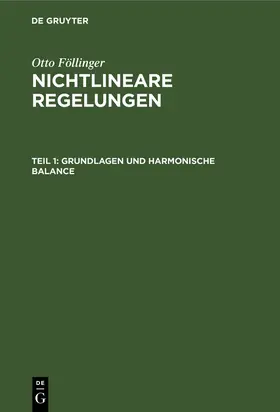 Föllinger |  Grundlagen und harmonische Balance | Buch |  Sack Fachmedien