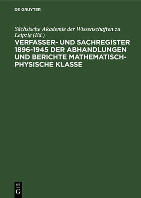 Schwarzburger |  Sächsische Akademie der Wissenschaften zu Leipzig | Buch |  Sack Fachmedien