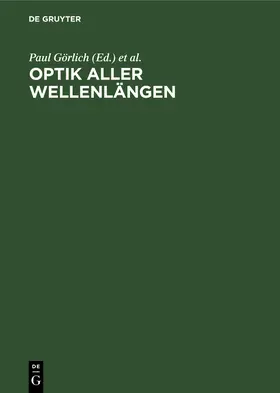 Tiedecken / Görlich |  Optik aller Wellenlängen | Buch |  Sack Fachmedien