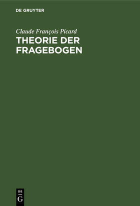 Picard |  Theorie der Fragebogen | Buch |  Sack Fachmedien