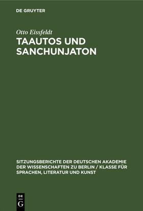 Eissfeldt |  Taautos und Sanchunjaton | Buch |  Sack Fachmedien