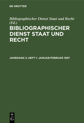  Januar/Februar 1957 | Buch |  Sack Fachmedien