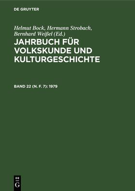 Bock / Strobach / Weißel |  1979 | Buch |  Sack Fachmedien