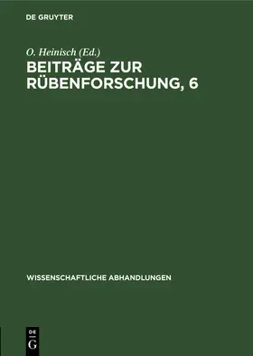 Heinisch |  Beiträge zur Rübenforschung, 6 | Buch |  Sack Fachmedien