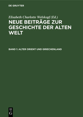 Welskopf |  Alter Orient und Griechenland | eBook | Sack Fachmedien