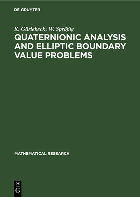 Sprößig / Gürlebeck |  Quaternionic Analysis and Elliptic Boundary Value Problems | Buch |  Sack Fachmedien