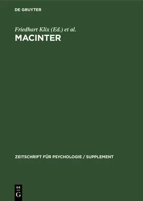 Wandtke / Klix |  MACINTER | Buch |  Sack Fachmedien