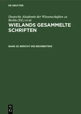 Seiffert |  Bericht des Bearbeiters | Buch |  Sack Fachmedien