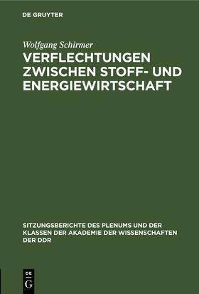 Schirmer |  Verflechtungen zwischen Stoff- und Energiewirtschaft | Buch |  Sack Fachmedien