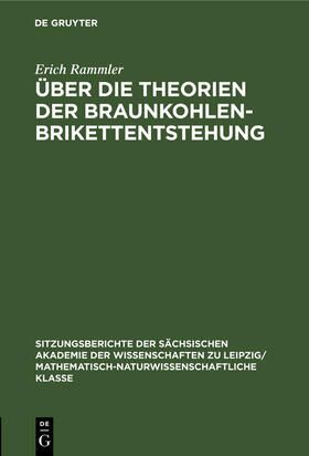 Rammler |  Über die Theorien der Braunkohlenbrikettentstehung | Buch |  Sack Fachmedien