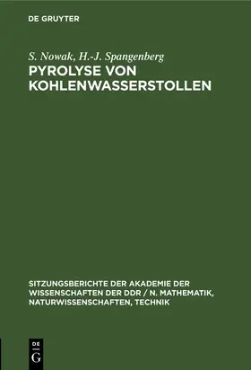 Spangenberg / Nowak |  Pyrolyse von Kohlenwasserstollen | Buch |  Sack Fachmedien