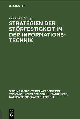 Lange |  Strategien der Störfestigkeit in der Informationstechnik | Buch |  Sack Fachmedien