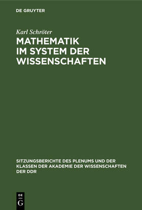 Schröter |  Mathematik im System der Wissenschaften | Buch |  Sack Fachmedien