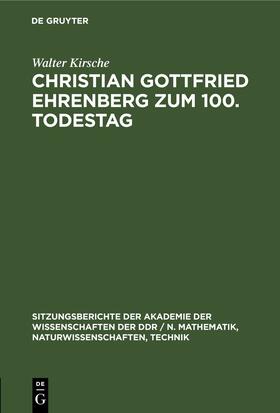 Kirsche |  Christian Gottfried Ehrenberg zum 100. Todestag | Buch |  Sack Fachmedien