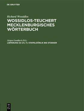 Gundlach |  Stapeldörlik bis Stoeker | Buch |  Sack Fachmedien