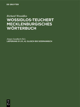 Gundlach |  Slusch bis Sodmannsch | Buch |  Sack Fachmedien