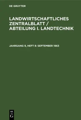  September 1963 | eBook | Sack Fachmedien