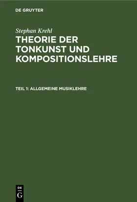 Krehl |  Allgemeine Musiklehre | eBook | Sack Fachmedien