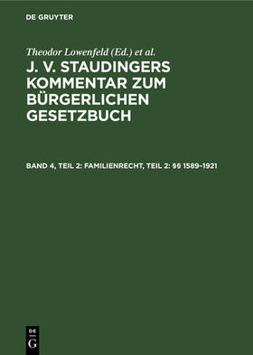 Engelmann |  Familienrecht, Teil 2: §§ 1589¿1921 | Buch |  Sack Fachmedien