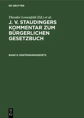 Einführungsgesetz | Buch | 978-3-11-260133-4 | sack.de