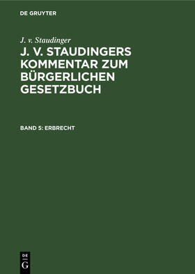 Staudinger |  Erbrecht | Buch |  Sack Fachmedien