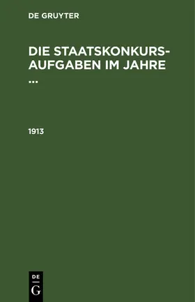  1913 | eBook | Sack Fachmedien