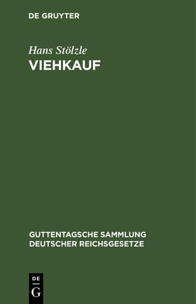 Stölzle |  Viehkauf | Buch |  Sack Fachmedien