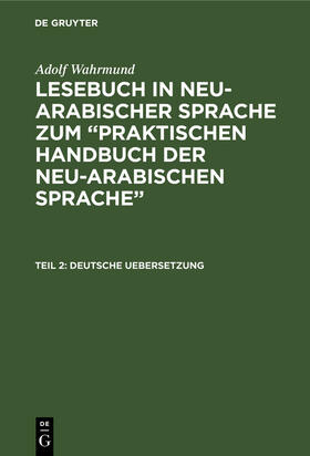 Wahrmund |  Deutsche Uebersetzung | Buch |  Sack Fachmedien
