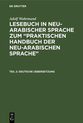 Wahrmund |  Deutsche Uebersetzung | eBook | Sack Fachmedien