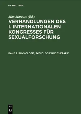 Marcuse |  Physiologie, Pathologie und Therapie | eBook | Sack Fachmedien