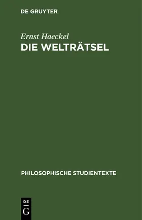 Haeckel |  Die Welträtsel | Buch |  Sack Fachmedien