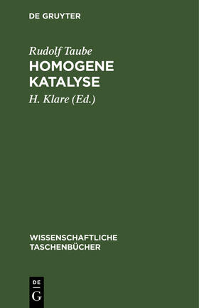 Taube / Klare |  Homogene Katalyse | Buch |  Sack Fachmedien