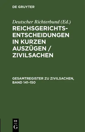  Gesamtregister zu Zivilsachen, Band 141–150 | eBook | Sack Fachmedien