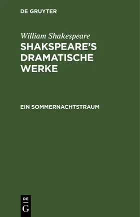 Shakespeare |  Ein Sommernachtstraum | eBook | Sack Fachmedien