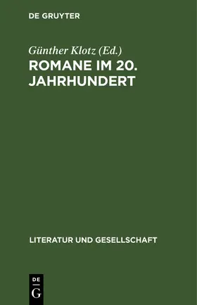 Klotz |  Romane im 20. Jahrhundert | eBook | Sack Fachmedien