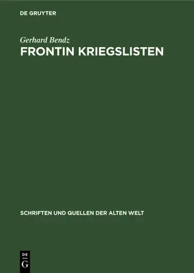 Bendz |  Frontin Kriegslisten | eBook | Sack Fachmedien