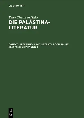 Thomsen |  Die Literatur der Jahre 1940-1945, Lieferung 3 | eBook | Sack Fachmedien