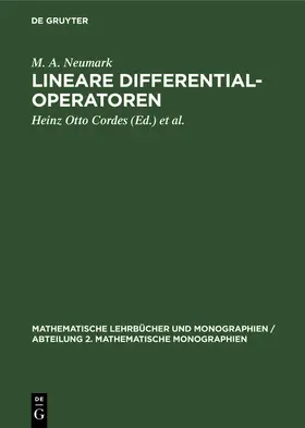 Neumark / Cordes / Rühs |  Lineare Differentialoperatoren | eBook | Sack Fachmedien