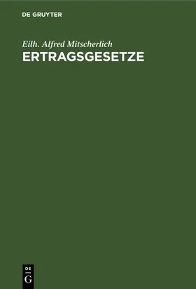 Mitscherlich |  Ertragsgesetze | eBook | Sack Fachmedien