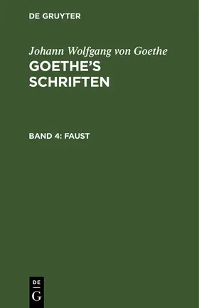 Goethe |  Faust | Buch |  Sack Fachmedien