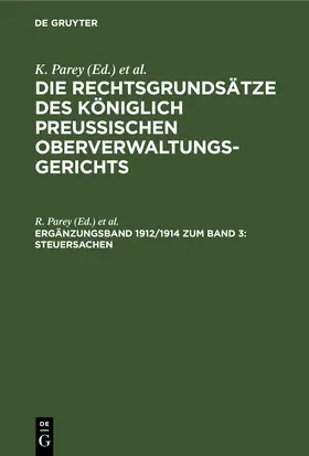 Kunze / Parey / Kautz | Steuersachen | Buch | 978-3-11-267413-0 | sack.de