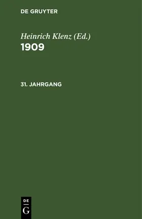 Degruyter |  1909 | Buch |  Sack Fachmedien