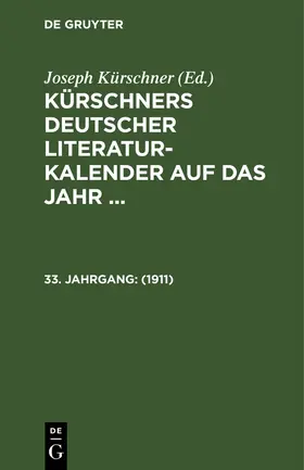 Kürschner |  1911 | Buch |  Sack Fachmedien