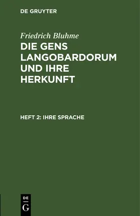 Bluhme |  Ihre Sprache | Buch |  Sack Fachmedien